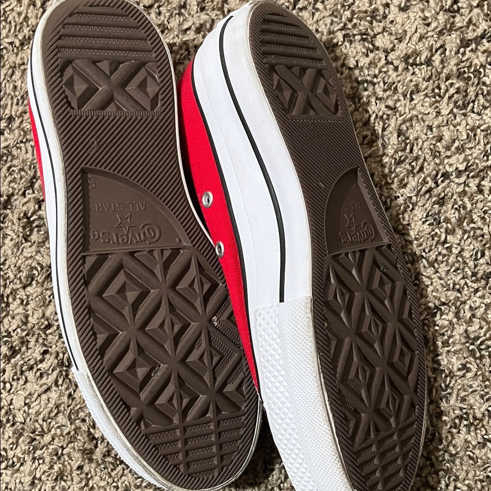 Converse Bold Red Canvas Sneakers - Picture 2 of 4
